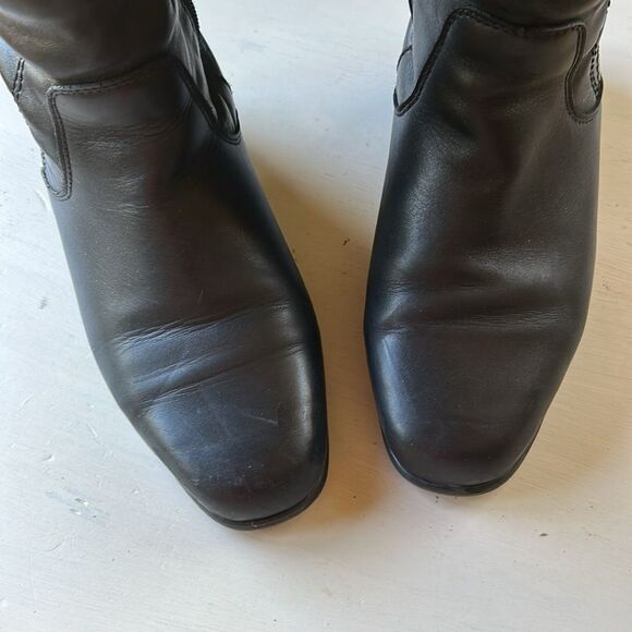 Blondo Canada 🍁 Black Leather Waterproof Heeled Boots Sleek Stylish Durable - Picture 2 of 11